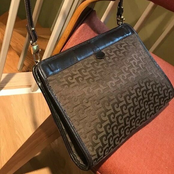Vintage Pierre Cardin Brown Monogram Canvas Bag - Picture 3 of 13